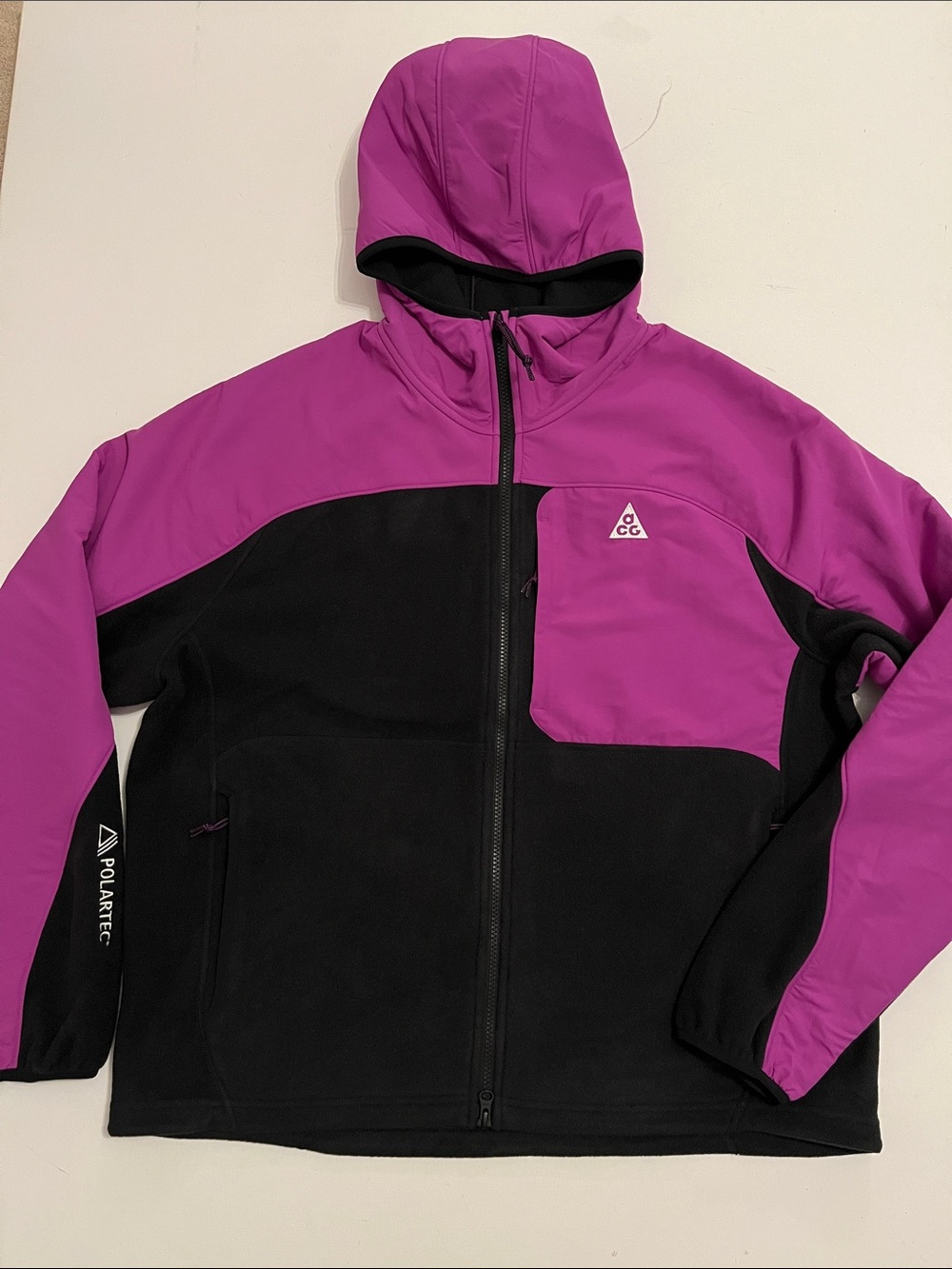 Nike ACG Wolf Tree Polartec Jacket Layer 2  Black/Purple Mens L HJ2458-551 $170